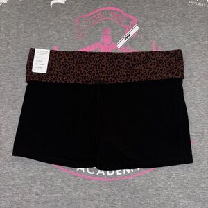 Victoria’s Secret PINK Leopard Cheetah Foldover Shorts NWT Brown Animal Print-XL